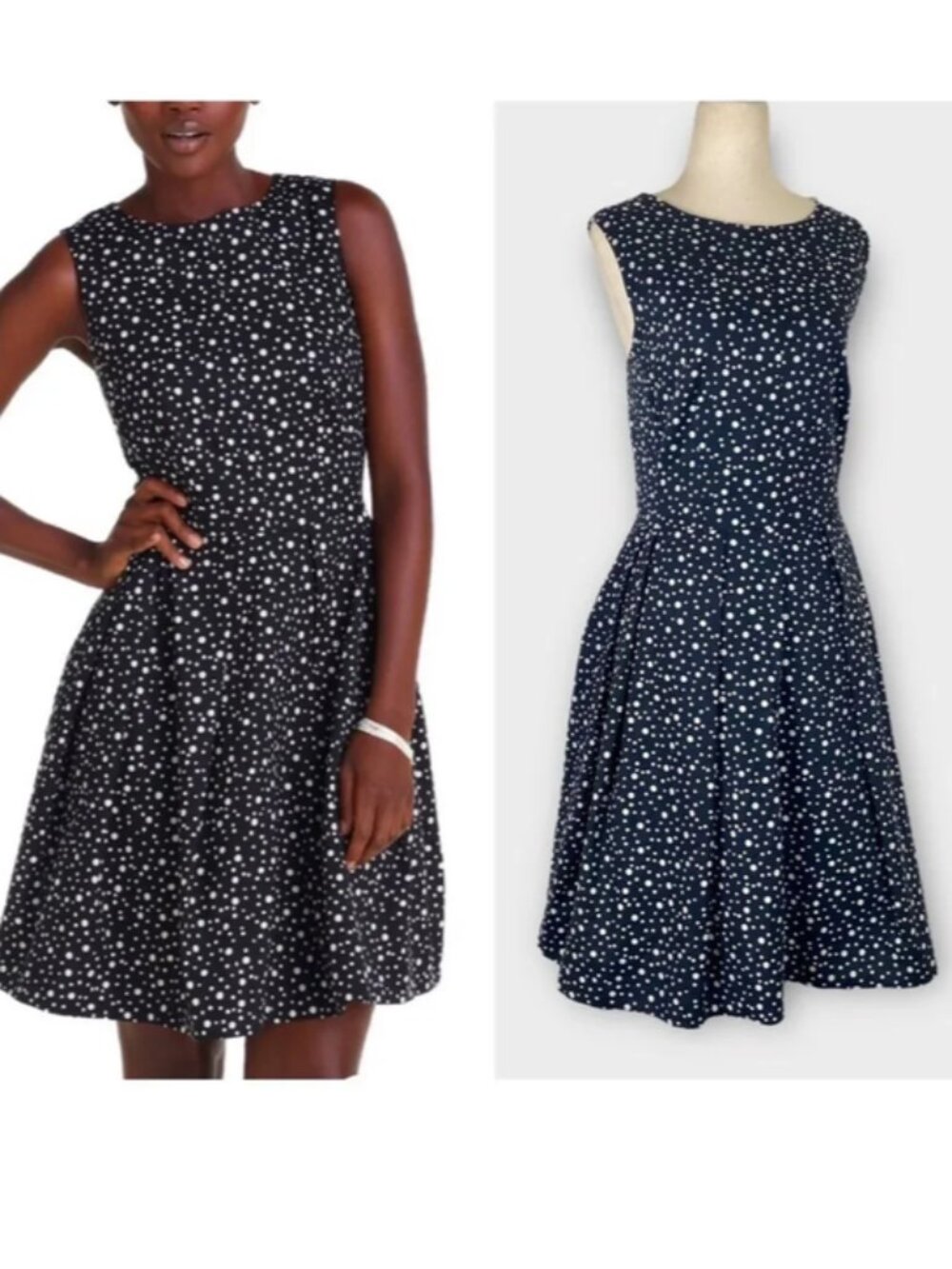 The Limited Polka Dot Fit and Flare Dress, size 12